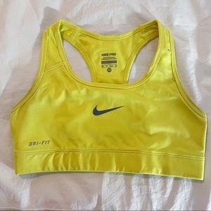 Neon Yellow Nike Sports Bra